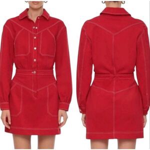 7 for all mankind Red Denim Dress. Sz 4